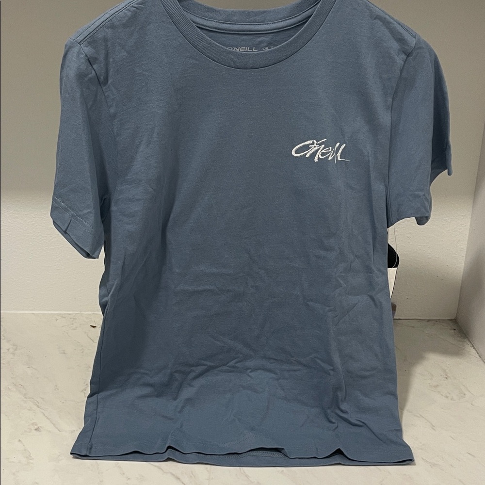 O'Neill Boys Blue Script Logo Tee Shirt New with Tags Size Large
